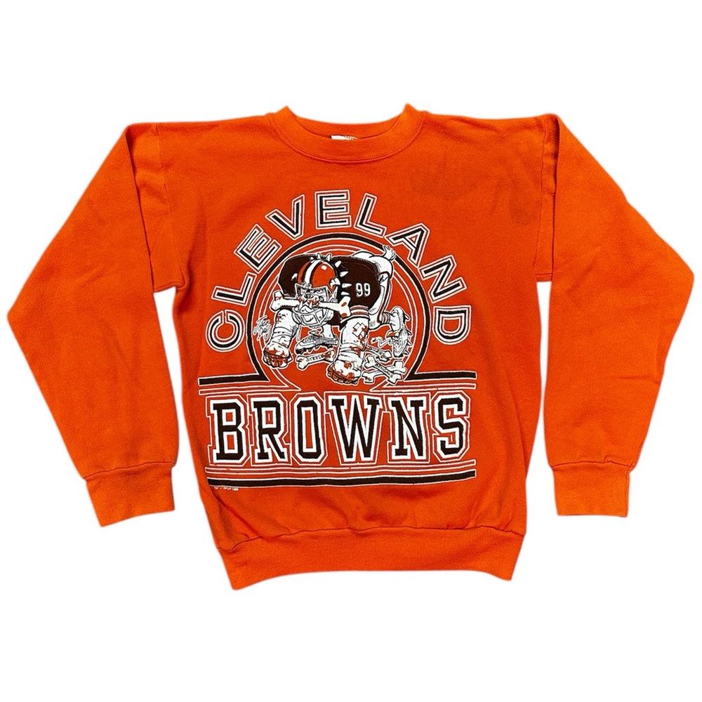 Vintage 1988 Jack Davis Cleveland Browns Dog Pound Crewneck Sweatshirt